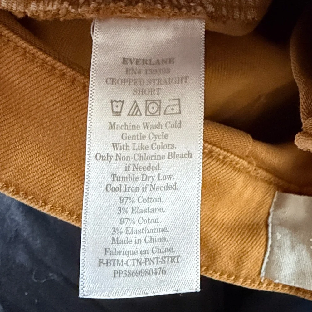 EVERLANE The Utility Straight-Leg Pant Mustard Size 4 High Rise Cotton Blend - Picture 8 of 8